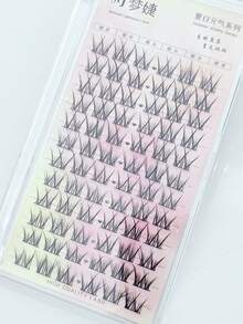 72pcs Natural Small Segmented Single Cluster False Eyelashes, Fluffy Curly Manga Fine Stem Fairy Lashes, Invisible Soft Stem Lightweight Comfortable Non-Irritating, Beginner Slouchy Self-Application Segmented Lashes, Suitable For Daily Light Makeup And Natural Look, Reusable - View 4