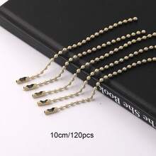 Hot Selling 120Pcs 10cm Color Painted Iron Ball Chain Round Disc Tag Chain DIY Kuka Pendant Bag Keychain Accessories - 10cm Round Bead Iron Chain - View 8