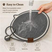 Cotton Woven Mat Combined With Scratch Ball, Multi-Use Cat Rest Pad, Washable Sleeping Cushion For Kittens To Scratch And Lounge - 42cm - View 7
