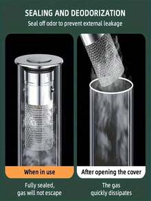 1pc Stainless Steel Pop-Up Sink Drain Filter With Removable Filter Basket, Suitable For Bathtub/Shower Drain Cover, Can Collect Hair, Easy Click Replacement Plug To Clear Clogs (Chemical-Free/Easy To Clean) - Silver - View 11