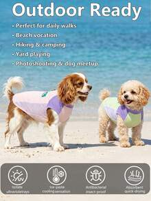 DomKim Lightweight Breathable Pet Cooling Vest, Summer UV Protection Sleeveless Top, Quick-Dry Insect-Repellent, Outdoor Walking Heatstroke Prevention Vest, Suitable For Small, Medium, Large Dogs And Cats - Green - View 2