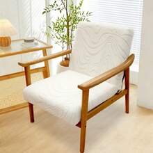 1pc Jacquard Armchair Slipcover With Zipper, Elastic Armchair Cover, Removable & Washable Single Sofa Seat Cushion Cover - Multicolor - View 5