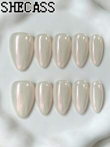 Shecass 10pcs Handmade Nails Press On Nails Short Nails For Summer Vacation Graduation Party - Multicolor - View 1