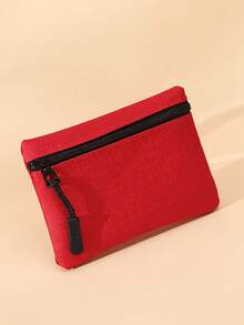Monedero mini de unicolor, tarjetero, bolso de mano, funda para identificación, disponible en tonos de caramelo multicolor simple para satisfacer diversas necesidades - billetera - Ver 13