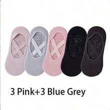1/2/4/5/6/8 Pairs Women's Socks, Boat Socks, Short Tube Yoga Socks, Silicone Non-Slip Dance Sports Indoor Pilates Floor Fitness Socks - Multicolor - View 17