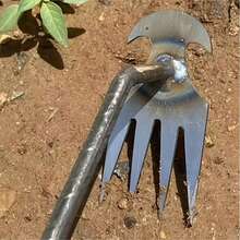 1pc Silver Large Stainless Steel Home Tool, Household Gadget, Outdoor Garden Tool, Lightweight And Convenient, Stainless Steel Garden Weeding Tool, Non-Slip Handle Design, Handheld Use, Maintain Garden And Lawn, Sturdy Manual Weeding Tool, Perfect For Removing Stubborn Weeds - Large - View 4