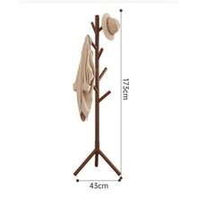 Perchero de madera, adecuado para uso doméstico, se puede regalar a la familia - Café integral - Ver 8