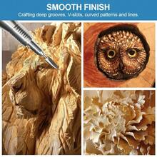 5Pcs/Set Wood Carving Tools For Rotary Tool, HSS Woodworking Tools Engraving Drill Bit Set Wood Crafts Grinding Tool Universal 1/8" Shank For DIY Carving Drilling Micro Sculpture - Multicolor - View 7