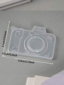 3/1pc Camera-Shaped Compact SD Card Storage Box, SD DSLR Camera Packaging Storage Box, White Memory Card Storage Plastic Box Phone Storage Card Protective Case, Portable Travel Electronic Accessories Card Holder, Camera Storage Card Storage Device, Dual Card Slot Plastic Protective Cover - Multicolor - View 7