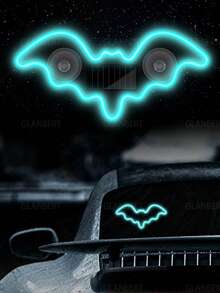GLANBERT Solar Powered Bat LED Car Light, Wireless RGB Visor Atmosphere Lamp | 100% Solar Powered Bat-Shaped LED Car Lamp. Wireless RGB Ambient Light With Dual Smart Motion Light Sensors & Suction Cup.Festival Decorative Lights - Solar Power + USB Power - View 13