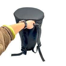 Thick Professional 10-Inch & 12-Inch African Drum Bag, Oxford Cloth With Accessories Pocket, Backpack For Carrying & Protecting African Drum For Performance - Black - View 4