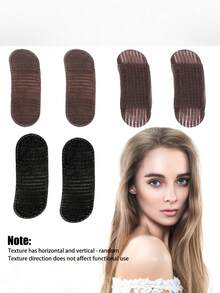 Juego de 4/1 piezas de pinzas invisibles para rizos de cabello, accesorio para peinado de mujer, almohadilla simple sin costuras para reforzar la raíz del cabello, accesorio esencial para dar volumen a los flequillos y rizos, volumizador de cabello, almohadilla invisible para elevar el cabello, pinza de volumen para la raíz del cabello con corona alta, pieza de cabello superior - Multicolor - Ver 4