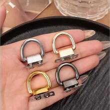 2/4/6/8/10Sets Gold/Silver/Gunmetal Black D-Ring Lobster Clasp, Suitable For Handbags And Crossbody Bags - Wallet Chain Accessories, No Tools Included, Wallet Making, DIY Wallet Making - Multicolor - View 7