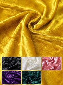 Tissu satiné brillant froissé multicolore 50cm/1yd/3yd/5yd, textile doux et brillant de 160cm de large, convient pour les robes de soirée, les costumes de scène, la décoration de table et les projets de couture DIY - Multicolore - Voir 1