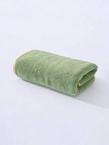 1pc/2pcs Gold Trim Coral Fleece Bathroom Decorative Towel (Lightweight & Thin), Soft Absorbent Non-Shedding Unisex Beach/Bath Towel, Large Size 70"X140" Or Extra Large 90"X170" Shower Towels For Beauty Salon, Hotel Sports,Home Essentials, Towel, Skin Care - Green - View 15