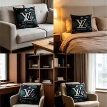 1pc Luxury Premium Throw Pillow Cover 45 X 45 Cm - Jacquard Embroidered Decorative Sofa Pillowcase Suitable For Living Room, Bedroom, Sofa, Home, Office, Hotel, B&B Decoration - View 4