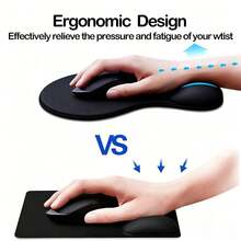 1pc Fashionable Leopard Print Ergonomic Wrist Rest Mouse Pad, Slow Rebound Silicone Wrist Support Design, Fits Wrist Curve, Relieves Office And Study Fatigue; Smooth And Wear-Resistant, Non-Slip Silicone Bottom Prevents Shifting. Suitable For Office, Study And As A Gift For Friends And Family. - Polygon - View 9