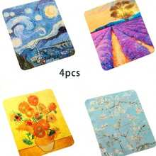 Van Gogh Print Microfiber Lens Cloth AntiFog Eyeglass Cleaner Spray Set,Fast Dry Oil Remover Mist, Reusable Anti-Scratch For Glasses, Cameras,Phones - Multicolor - View 12