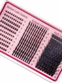4-In-1 Combination False Eyelashes (Cluster), Specifications Cover 280/270/260 Clusters And 100D-200D Density, Length 6-20mm; Supports Reusable, Suitable For DIY Lash Extensions, Includes Cartoon Style And Faux Mink Thick Style. - D - View 5
