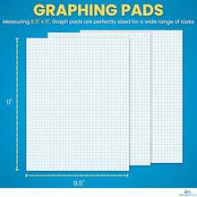 Graph Pads, 8.5" X 11", Quadrille Pad 8.5 X 11, 50 Sheets/Pad 6 Pack - Yellow - View 3