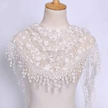 1pc 2026 New Women's Floral Lace Headscarf, Simple Bridal Veil, Shawl, Lightweight And Breathable, Suitable For Weddings, Parties, Casual Occasions - Multicolor - View 16