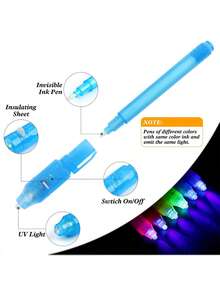 10/7/5 piezas Bolígrafo multifunción anti-falsificación con tinta invisible UV, bolígrafo detector de billetes de cabeza grande, bolígrafo fluorescente mágico, escritura secreta, bolígrafo para marcar notas, marcado invisible, gran regalo, regalo de cumpleaños festivo, regalo de vuelta a la escuela, regalo para familia amigos compañeros de clase colegas, regalo sorpresa para él/ella - Resaltador - Ver 5