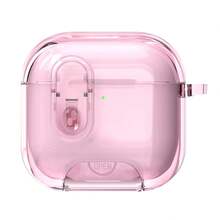 1 pieza Funda protectora de silicona suave transparente para auriculares Bluetooth, compatible con Apple 4 con soporte con interruptor Pro 3 - Multicolor - Ver 7