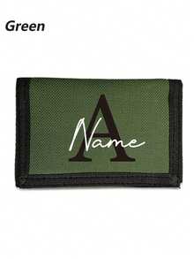 Custom Monogrammed Wallets For Men, Personalized Wallets, Pocket Money Storage, Card Holder With Hook And Loop Fastener, Suitable For Teenagers, Students, Perfect For Father's Day Gift, Holiday Gift, Men's Gift - Multicolor - View 8