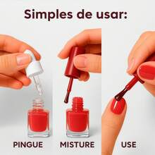 Kit 02 Gota Salva Esmalte Recuperador De Esmalte Cora - Vinho - Visão 8