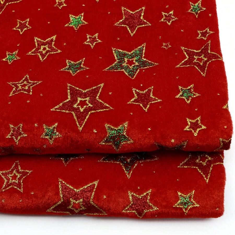 50*160cm Soft Plush Christmas Velvet Fabric Polyester With Christmas Candy Cane Crutch DIY Wedding Cosplay Craft Decor - Default - View 1
