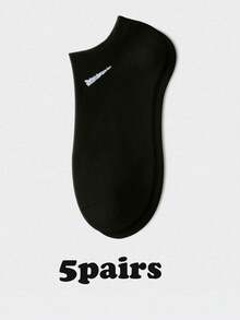 30 Pairs Men's Breathable Sports Socks, Fashionable Letter Print High Elastic Outdoor Running Socks, Comfortable Breathable, Anti-Odor, Antibacterial, Suitable For Daily Wear (1/3/5/10/15/20/30 Pairs) - A - View 13
