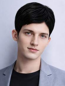 Men's Short Wig, Black Everyday Style, Can Cover Baldness And Gray Hair, Suitable For All Men. - Black - View 2
