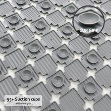 1PC Bath Mat Non Slip Anti Mould, 27x15 Inch, Checkered Pattern, Bathroom Mat For Home Decor, Gray, Black - Gray - View 5