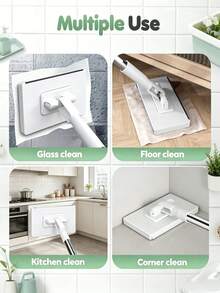 Automatic Flat Mop System, Heavy Duty Hands-Free One-Touch Cloth Change, ABS Robot-Style Mop System (No Wet Feeling), Space-Saving Design, Suitable For Standard Mops, Suitable For Floors, Windows, Kitchen And Bathroom - Multiple Styles - View 4