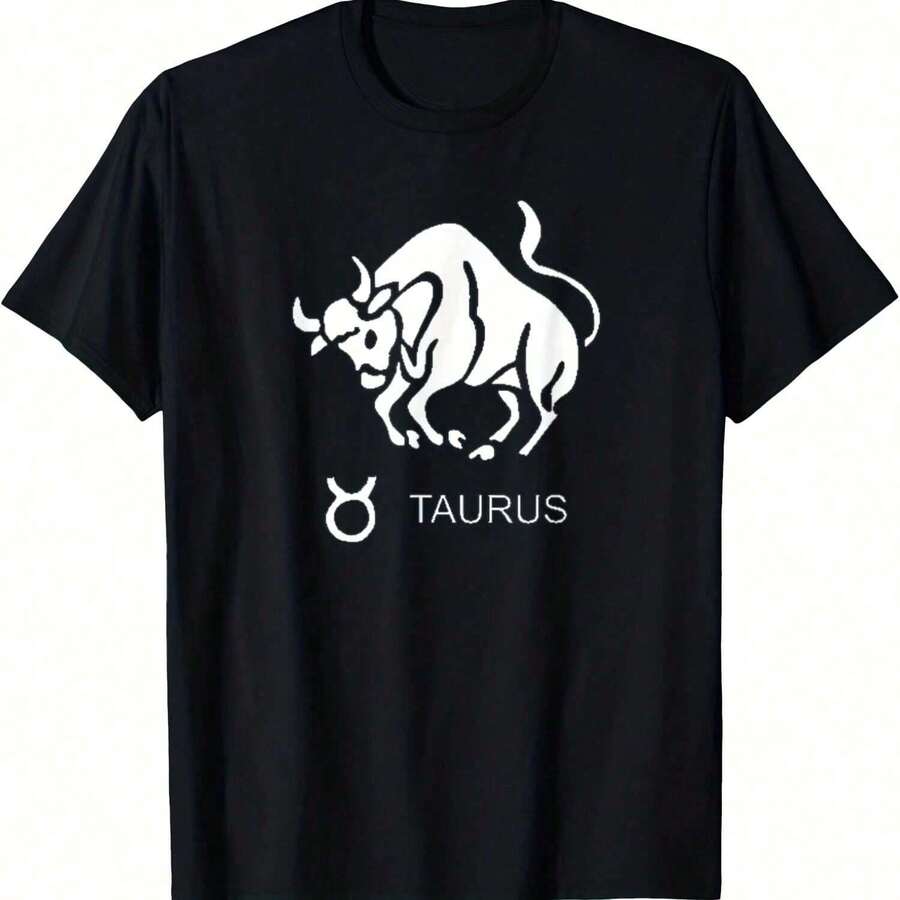 Camiseta con el signo zodiacal de Tauro - Negro - Ver 1