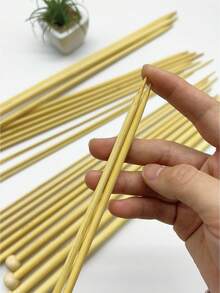 35cm Natural Bamboo Single Point Knitting Needles, 2pcs/Pack, 12 Sizes Available, Smooth & Lightweight Knitting Tool, Suitable For Home DIY And Women Knitting Enthusiasts, For Scarf, Sweater Hand Knitting - 35cm Bamboo White Double-pointed Knitting Needle - View 7
