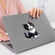 1Pc Cute Cartoon Cats Peekaboo Wall Sticker | Funny Animal Decals For Kids Room Decor | Easy To Apply Vinyl Art For Door & Home - Multicolor - View 10