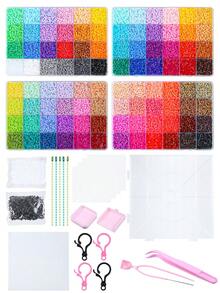 Colorful Perler Beads Set, Jewelry Making Materials, Handmade Bead Puzzle, DIY Perler Beads Kit With Tools, Keychain Handmade Materials - Perler Beads - View 1