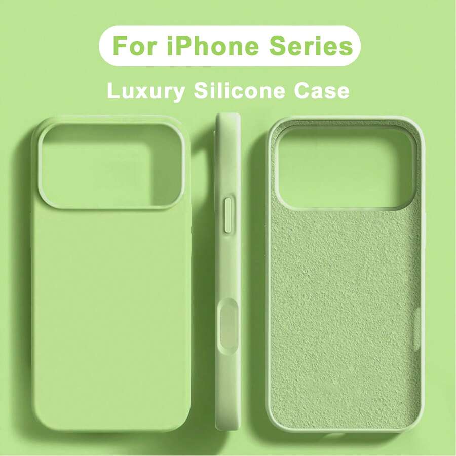 液態矽膠 3 層全覆蓋軟橡膠手機殼,適用於 iPhone 17 Pro 17 Pro Max 17,清新夏季配色,防震保護殼配耐刮微纖維內裡,相容於 13 11 16 Pro Max 15 14 Plus 12 Mini XS Max 7 8 Plus - 薄荷綠 - 查看 1