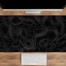 1pc Tech-Style Linear Large Gaming Mouse Pad - Non-Slip Rubber Base, Abstract Art Pattern, Suitable For PC Gaming, Home Office Desk, Computer Workspace, Dramatic Scenes, Extended Mouse Pad, Exclusive For Tech Enthusiasts - View 8