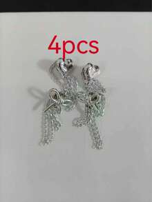 1 Pair Adjustable Pant Clips And Sleeve Clips, Detachable Leg Clips Suitable For Pants And T-Shirts, Chain Clips Can Shorten Pant Legs Without Sewing, Sturdy Clips, Women's Fashion Accessories - A - View 14