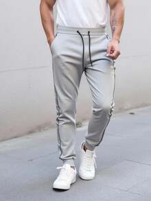 Men's Jogger Sports Pants - Grey - View 2