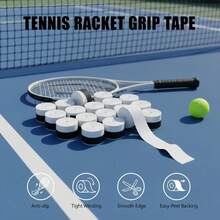 Tennis Racket Absorbent Anti-Slip Replacement Grip Tape, Easy-Tear Adhesive Backing, Durable High-Friction Handle Tape, Suitable For Tennis, Padel, Badminton Rackets - Multicolor - View 11