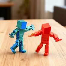 Figur Robot Blok 3D dengan Sendi Bergerak, Model Dekoratif Sendi Fleksibel, Mainan Ujung Jari, Dapat Berdiri, Terbuat dari Plastik, Kerajinan Artistik, Cocok untuk Dekorasi Mobil, Rumah, Kantor, dan Pesta, Hadiah Liburan, Pajangan Kreatif untuk Pecinta Akuarium dan Reptil, Suvenir Pesta Unik - MultiWarna - View 6