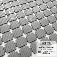 1PC Bath Mat Non Slip Anti Mould, 27x15 Inch, Checkered Pattern, Bathroom Mat For Home Decor, Gray, Black - Gray - View 4