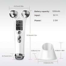 Facial Roller Massager, Double Chin Beauty Roller Tool, 3D Roller Body Massage Tool, Vibrating Beauty Tool, USB Rechargeable, With 8 Care Modes, Automatic Shut-Off Protection, Suitable For Office/Home Use And Travel - White - View 10
