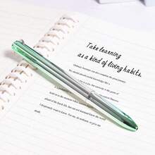 4-Color Ballpoint Pen (Black, Blue, Red, Green), Equipped With High-Quality Pen Tips, Smooth Writing, Perfect For Writing, Marking And Note-Taking, Ideal For Office And Study Use - Laser Version - View 8