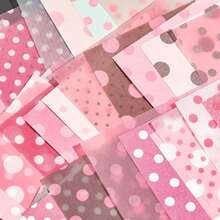 50pcs Colorful Polka Dot M5 Material Paper, 4 Styles Available, Includes Vellum And Kraft Paper, Tearable Macaron Color Palette, Suitable For Planner, Diary, DIY Decoration And Collage - Polka Dots - View 6