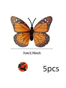 40/20/5 piezas Decoración de mariposa monarca naranja, mariposas de plástico 3D artificiales, decoración de flores falsas, adecuado para dormitorio, sala de estar, decoración de fiesta de otoño, regalo DIY de cumpleaños y boda, decoración de pared, chimenea, ramo, decoración del hogar para Navidad, Halloween y Acción de Gracias - Multicolor - Ver 14