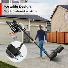 Portable Basketball Hoop Outdoor, 7.9-10 FT Basketball Goal System W/ 44 Inch Shatterproof Backboard - Default Title - View 3